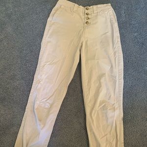 High waisted khaki pants